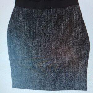 Black and Gray Pencil Skirt